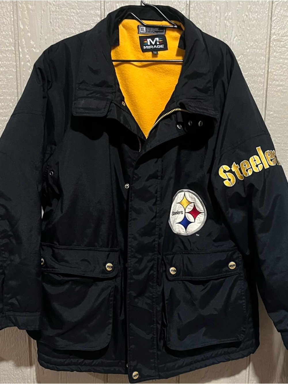 Mirage Pittsburgh Steelers Black & Gold Bomber Jacket
